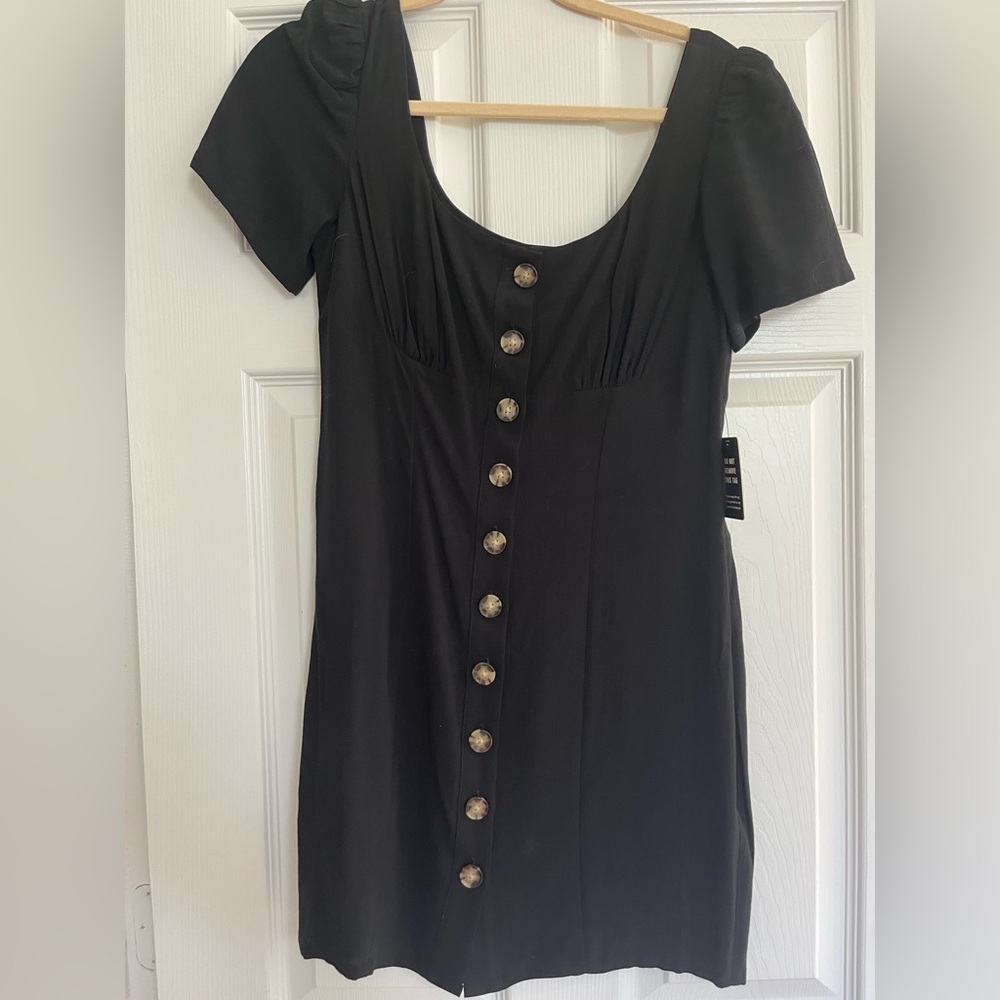 Express Black Button Mini Dress, NEVER WORN, Tags on